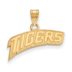 10k Yellow Gold Louisiana State Small 'TIGERS' Pendant