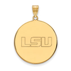 10k Yellow Gold Louisiana State XL Disc Pendant