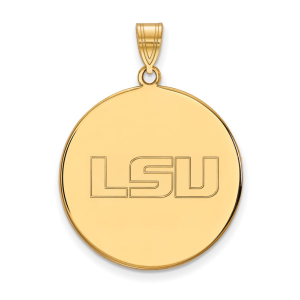 10k Yellow Gold Louisiana State XL Disc Pendant