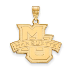 10k Yellow Gold Marquette U Large Logo Pendant