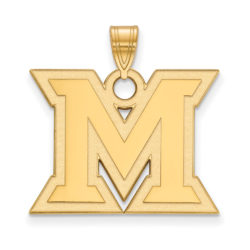 10k Yellow Gold Miami U Large Pendant