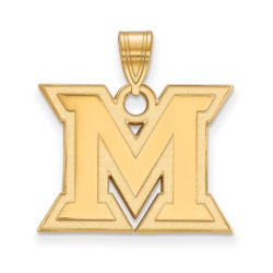 10k Yellow Gold Miami U Medium Pendant