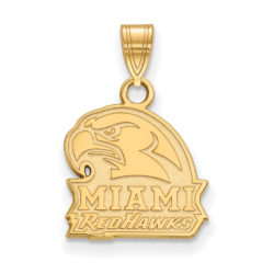 10k Yellow Gold Miami U Small Logo Pendant