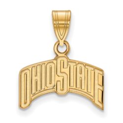 10k Yellow Gold Ohio State Medium 'OHIO STATE' Pendant