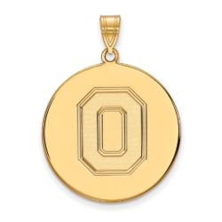 10k Yellow Gold Ohio State XL Disc Pendant