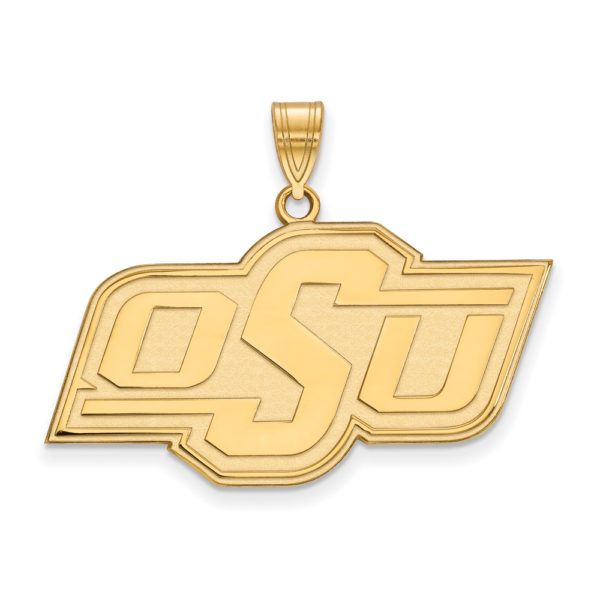 10k Yellow Gold Oklahoma State Large 'OSU' Pendant