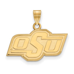 10k Yellow Gold Oklahoma State Small 'OSU' Pendant