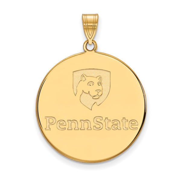 10k Yellow Gold Penn State XL Disc Pendant