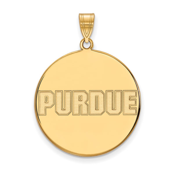 10k Yellow Gold Purdue XL Script Disc Pendant