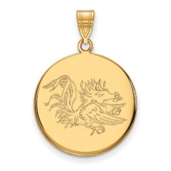 10k Yellow Gold South Carolina Large Disc Pendant