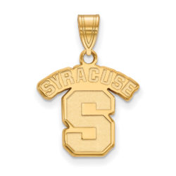 10k Yellow Gold Syracuse U. Medium 'SYRACUSE S' Pendant