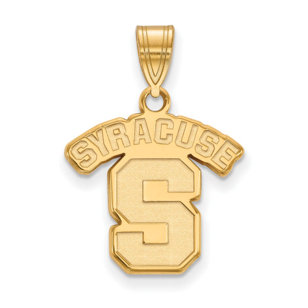 10k Yellow Gold Syracuse U. Medium 'SYRACUSE S' Pendant