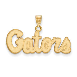 10k Yellow Gold U of Florida Small 'Gators' Pendant