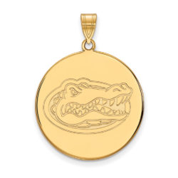 10k Yellow Gold U of Florida XL Disc Mascot Pendant