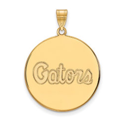 10k Yellow Gold U of Florida XL Disc Pendant