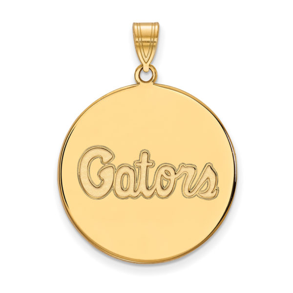 10k Yellow Gold U of Florida XL Disc Pendant