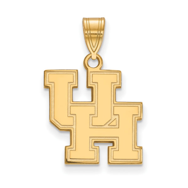 10k Yellow Gold U. of Houston Medium 'UH' Pendant