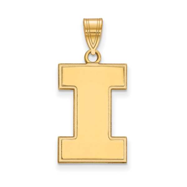 10k Yellow Gold U. of Illinois Large Initial I Pendant