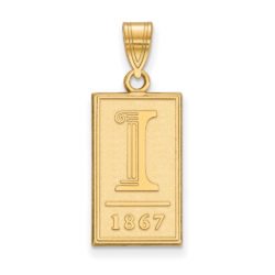 10k Yellow Gold U. of Illinois Large Logo Pendant