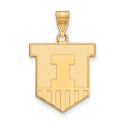 10k Yellow Gold U. of Illinois Large Shield Logo Pendant