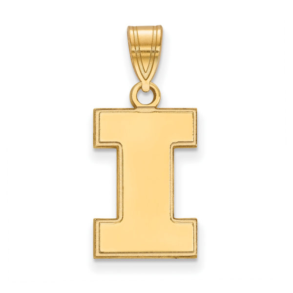 10k Yellow Gold U. of Illinois Medium Initial I Pendant