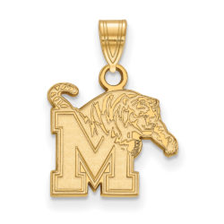 10k Yellow Gold U. of Memphis Small Logo Pendant