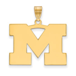 10k Yellow Gold U. of Michigan Large Initial M Pendant