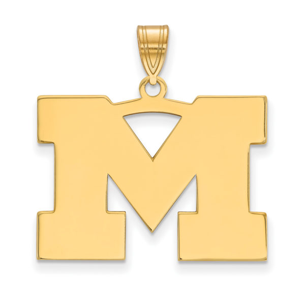 10k Yellow Gold U. of Michigan Large Initial M Pendant