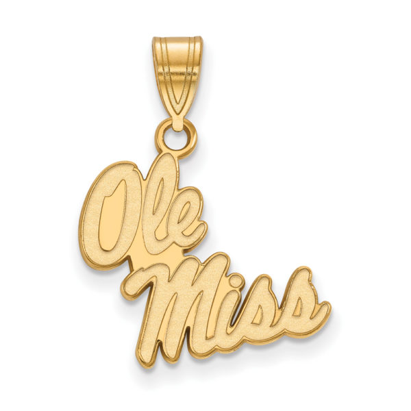 10k Yellow Gold U. of Mississippi Medium 'Ole Miss' Pendant