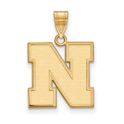 10k Yellow Gold U. of Nebraska Medium Initial N Pendant