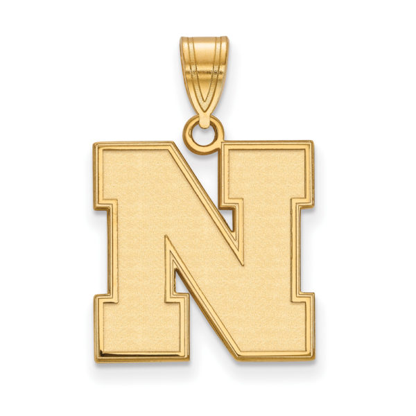 10k Yellow Gold U. of Nebraska Medium Initial N Pendant