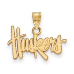 10k Yellow Gold U. of Nebraska Small 'Huskers' Pendant