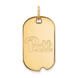 10k Yellow Gold U. of Pittsburgh Dog Tag Pendant