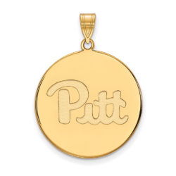 10k Yellow Gold U. of Pittsburgh XL Disc Pendant