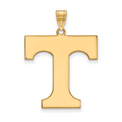 10k Yellow Gold U. of Tennessee XL Initial T Pendant