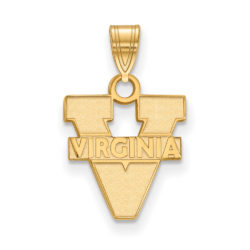 10k Yellow Gold U. of Virginia Small 'V' Logo Pendant