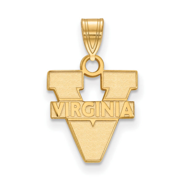 10k Yellow Gold U. of Virginia Small 'V' Logo Pendant