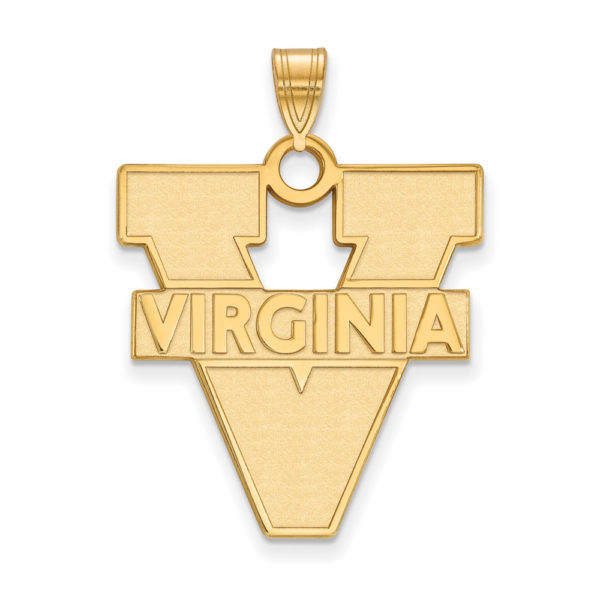 10k Yellow Gold U. of Virginia XL 'V' Logo Pendant