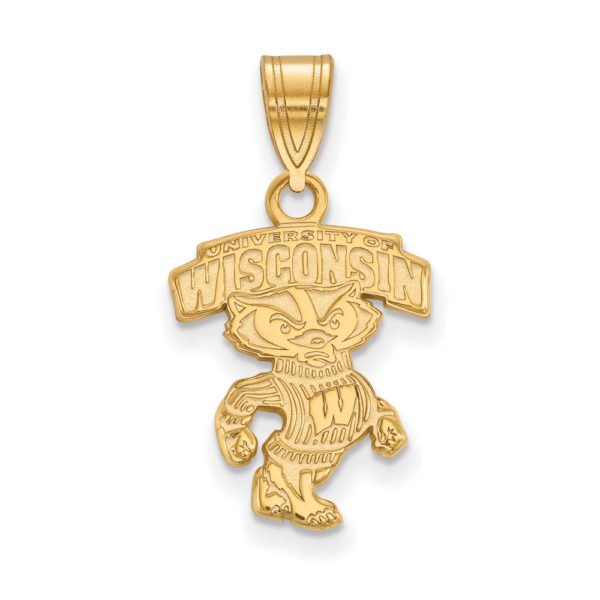 10k Yellow Gold U. of Wisconsin Medium Logo Pendant