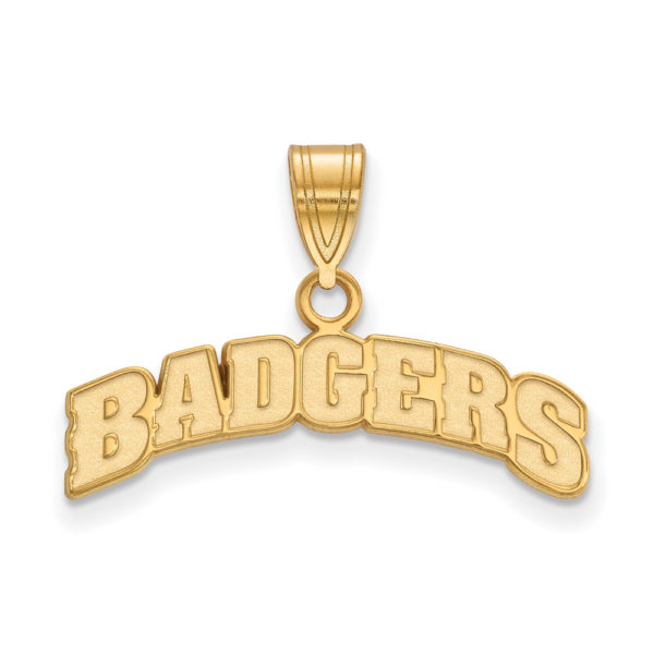 10k Yellow Gold U. of Wisconsin Medium Script Logo Pendant