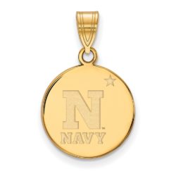 10k Yellow Gold U.S. Naval Academy Medium Disc Pendant