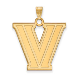 10k Yellow Gold Villanova U. XL Logo Pendant