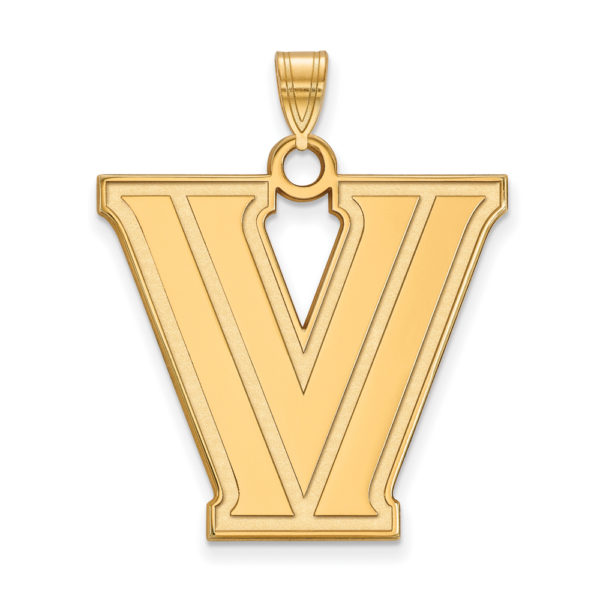 10k Yellow Gold Villanova U. XL Logo Pendant