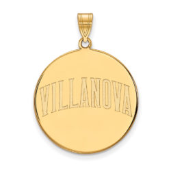 10k Yellow Gold Villanova U. XL Script Disc Pendant