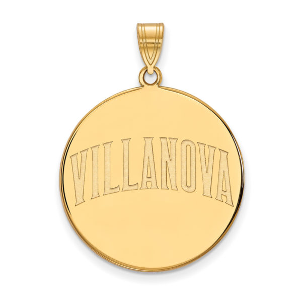 10k Yellow Gold Villanova U. XL Script Disc Pendant