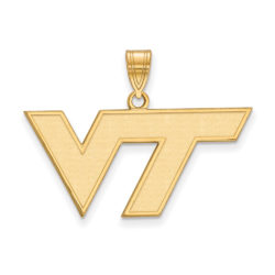 10k Yellow Gold Virginia Tech Medium Logo Pendant