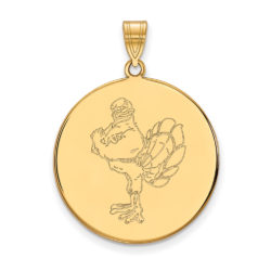 10k Yellow Gold Virginia Tech XL Mascot Logo Disc Pendant