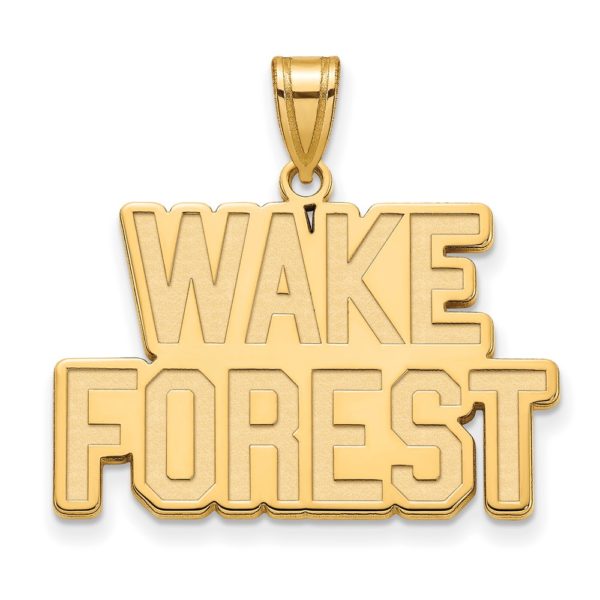 10k Yellow Gold Wake Forest U. Large Logo Pendant