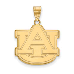 14k Gold Plated Silver Auburn Univ Large Pendant