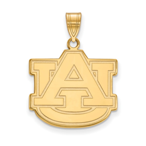 14k Gold Plated Silver Auburn Univ Large Pendant